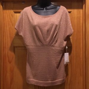 Evolution by Cyrus Rose Gold Dolman Sleeve Top